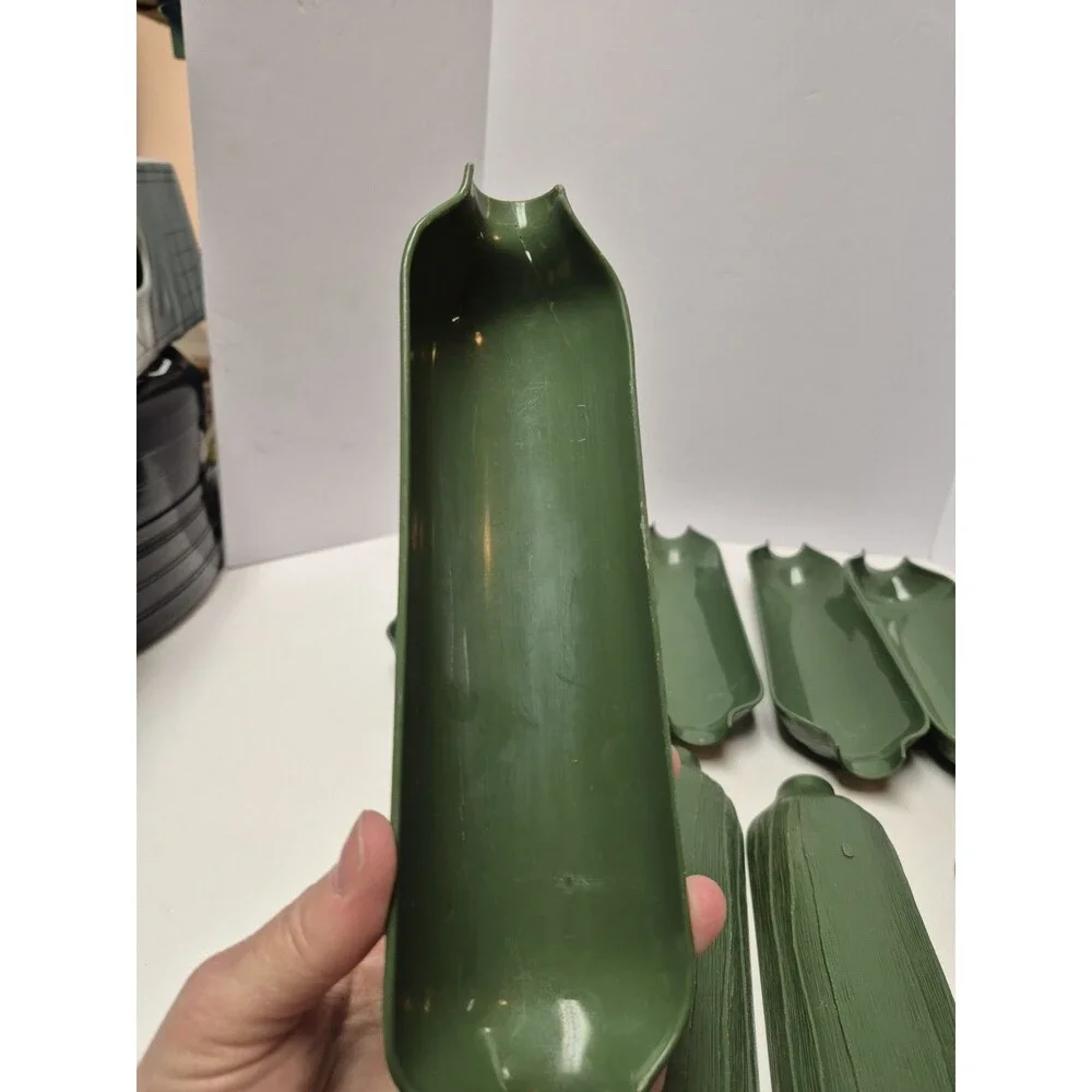 Vintage Corn on the cob Trays Green 8 pcs